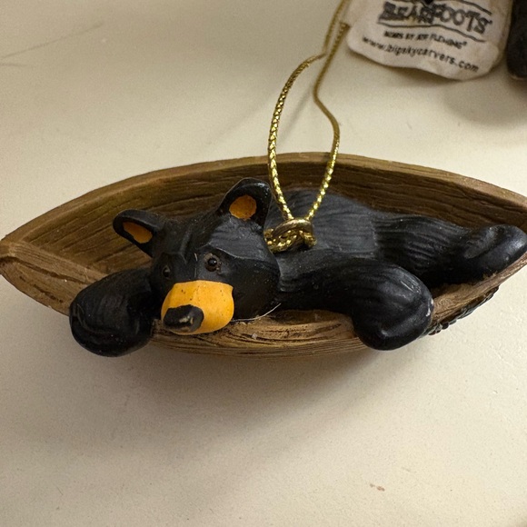 Black Bear Christmas Ornaments LOT set of 5 - Picture 4 of 11